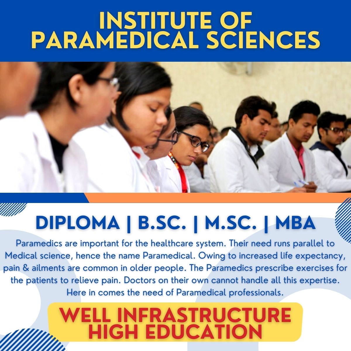 Top/Best Paramedical Colleges/Courses/institute in UP, India, Delhi NCR