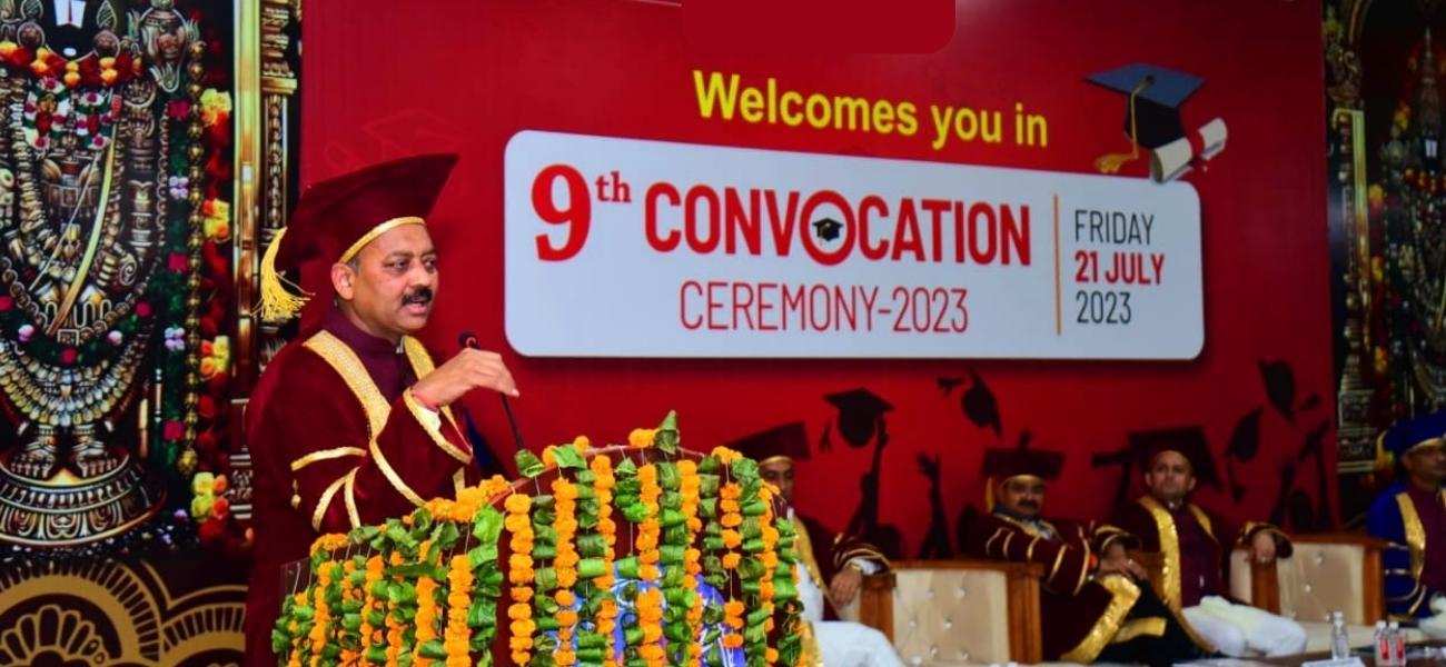 Shri Venkateshwara University held its 9th Convocation ceremony by awarding Degrees and Medals.
