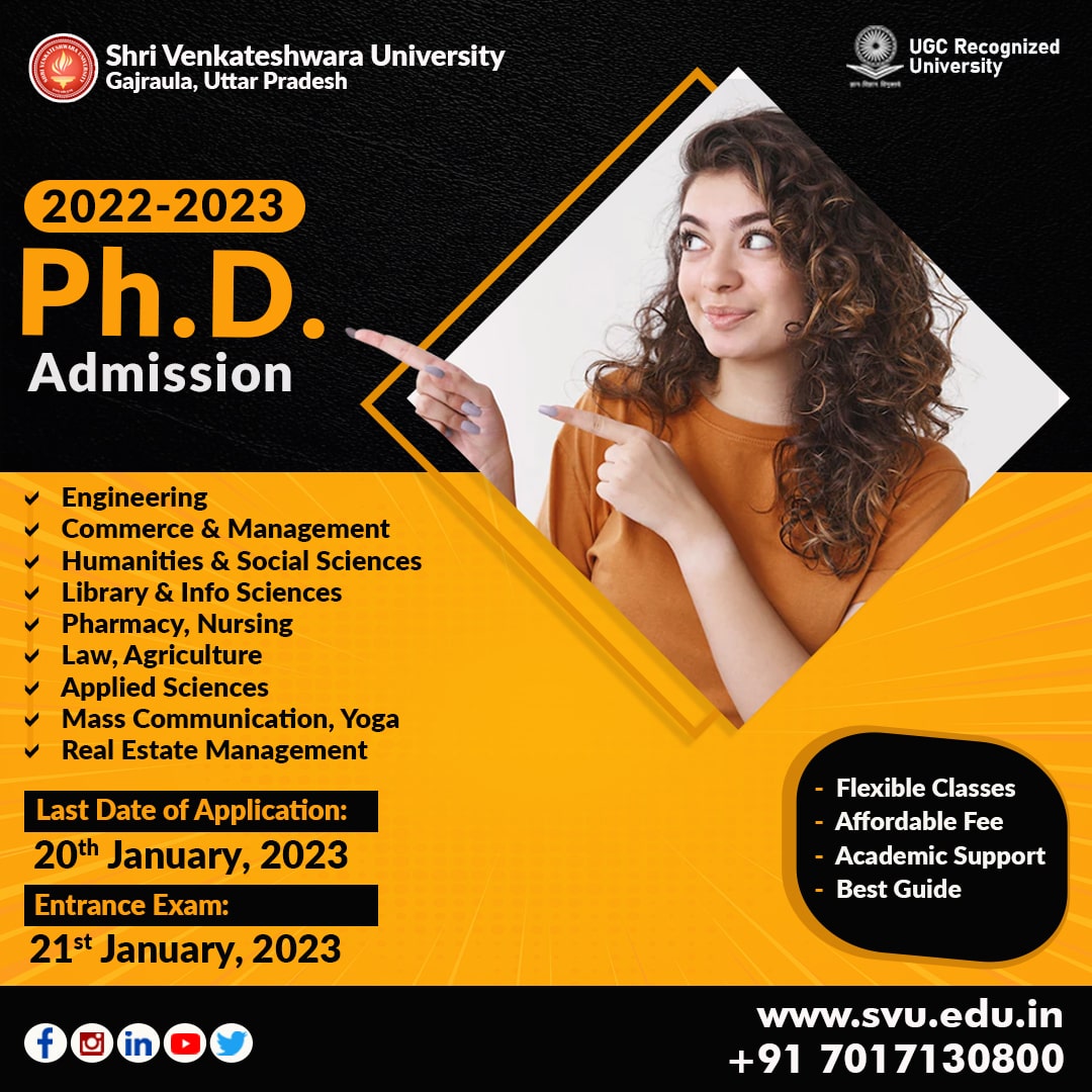 Ph.D Admissions in Uttar Pradesh (UP), India 2022
